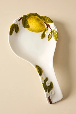 Foster Lemon Stoneware Spoon Rest