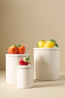 Fruta Strawberry Small Stoneware Canister