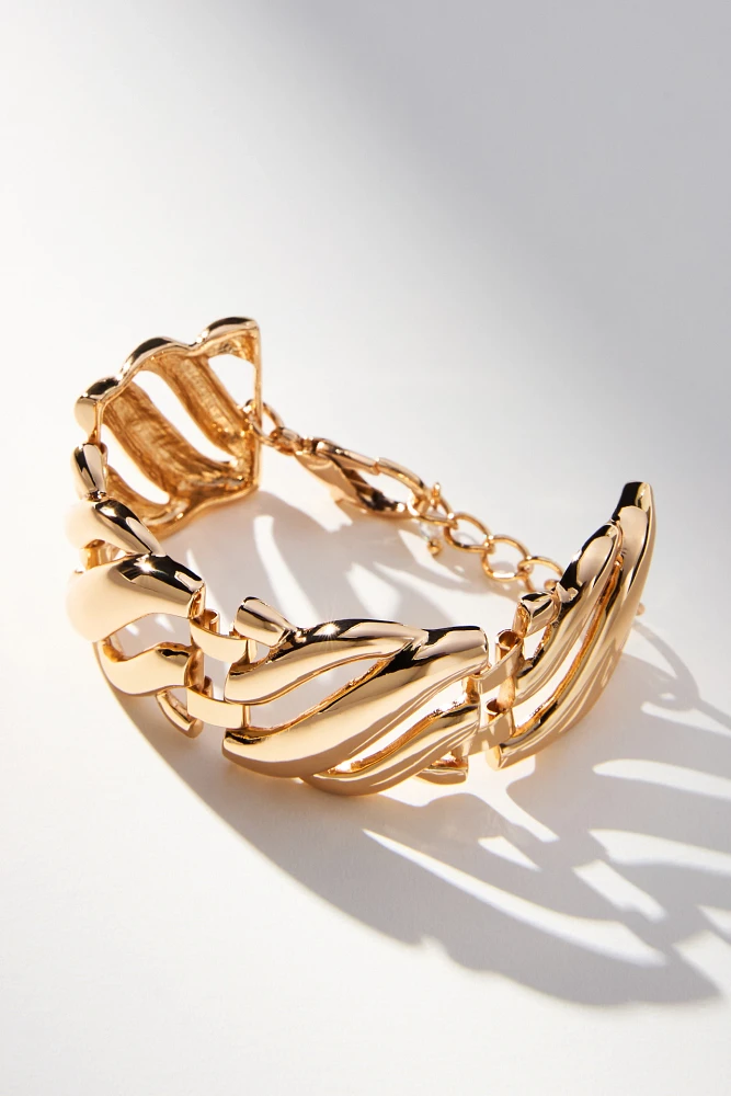 Wide Wavy Bracelet