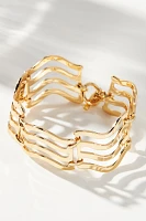 Wide Wavy Bracelet