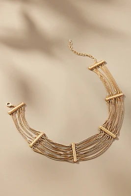 Layered Slinky Collar Necklace