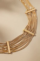 Layered Slinky Collar Necklace