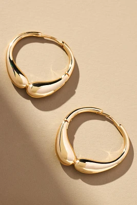 Double Bean Hoop Earrings