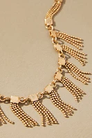 Fringed Ends Collar Necklace