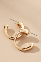 Bean End Hoop Earrings