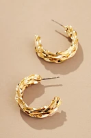 Molten Metal Huggie Hoop Earrings