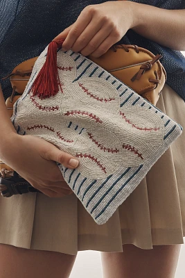 The Fiona Large Beaded Pouch