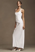 ET OCHS Kamila Sleeveless Square-Neck Layered Column Maxi Dress