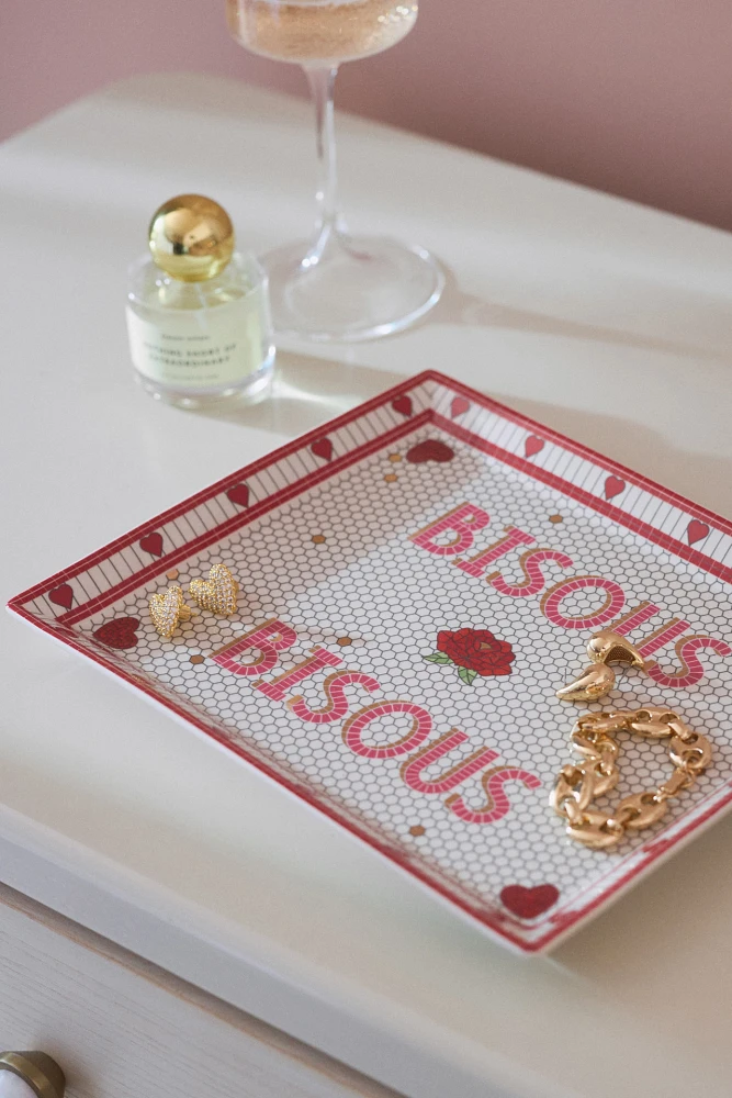 The Bistro Tile Stoneware Vanity Tray: Valentine's Edition