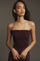 L'IDÉE Maya Strapless Pleated Maxi Dress