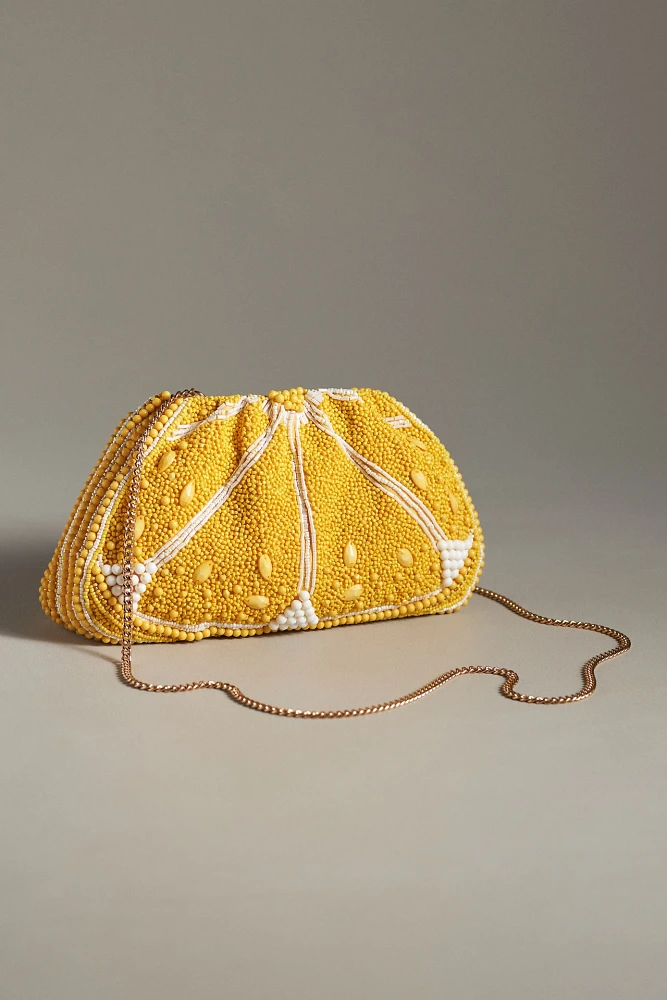 Beaded Lemon Clutch