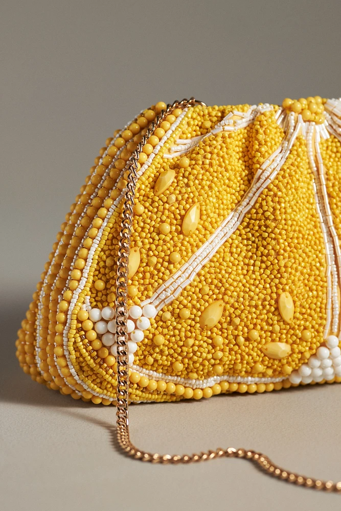 Beaded Lemon Clutch