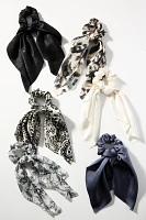 Patterned Hair Scarf Scrunchies, Set of 2