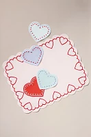 Cordelia Embroidered Heart Placemat