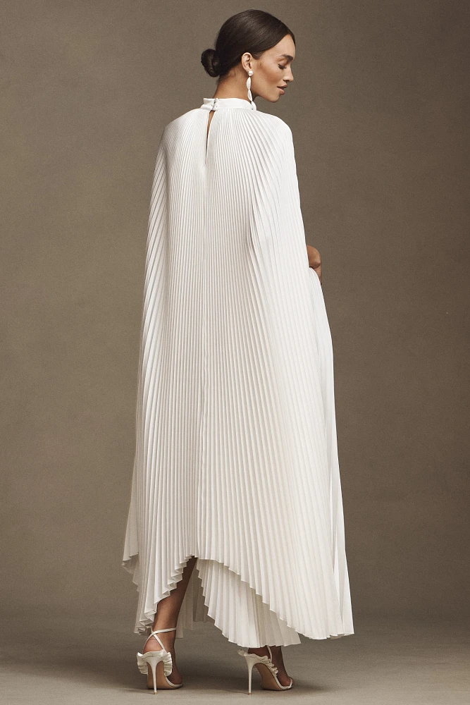 L'IDÉE Eiffel Cape Pleated Maxi Dress