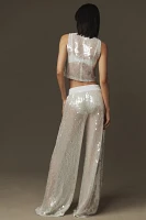 Norma Kamali Boyfriend Sequin Pants