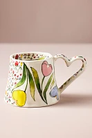 The Mud Fairy Blooming Hearts Stoneware Mug