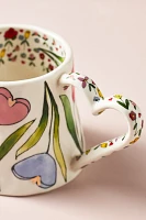 The Mud Fairy Blooming Hearts Stoneware Mug