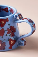 The Mud Fairy Blooming Hearts Stoneware Mug