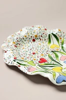 The Mud Fairy Blooming Hearts Stoneware Platter