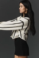 Maeve Collared Crochet Cardigan Sweater