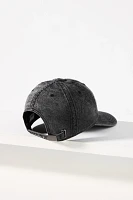 Clare V. Denim Embroidered Bon Vivant Baseball Cap