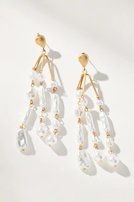 Pearl Fringe Drop Earrings