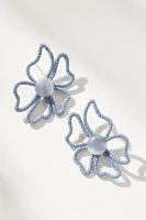 Bead-Center Flower Earrings