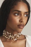 Chunky Oval Wire Choker Necklace