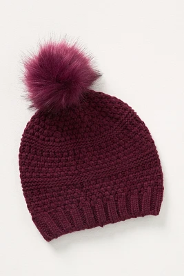 San Diego Hat Co. Textured Knit Pom Beanie