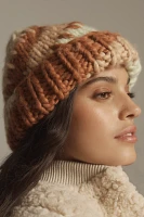 By Anthropologie Cozy Chunky Knit Patchwork Beanie