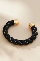 Faux-Leather Wrapped Cuff Bracelet