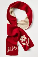 Damson Madder Knitted Skinny Scarf