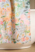 Lillian Bow-Printed Cotton Percale Shower Curtain