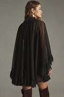 Mare Sheer Ruffle Cape