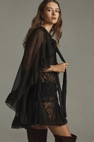 Mare Sheer Ruffle Cape