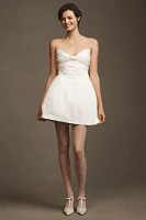 BHLDN Strapless Bow Fit & Flare Mini Dress