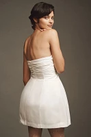 BHLDN Strapless Bow Fit & Flare Mini Dress