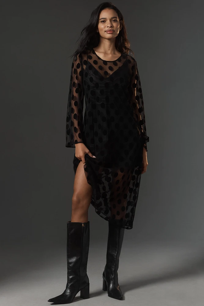 Maeve Long-Sleeve Mesh Tunic