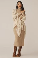 Loopy Mango Chunky Fringe Wrap