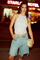 POOLSIDE Origami Scallop Straw Clutch