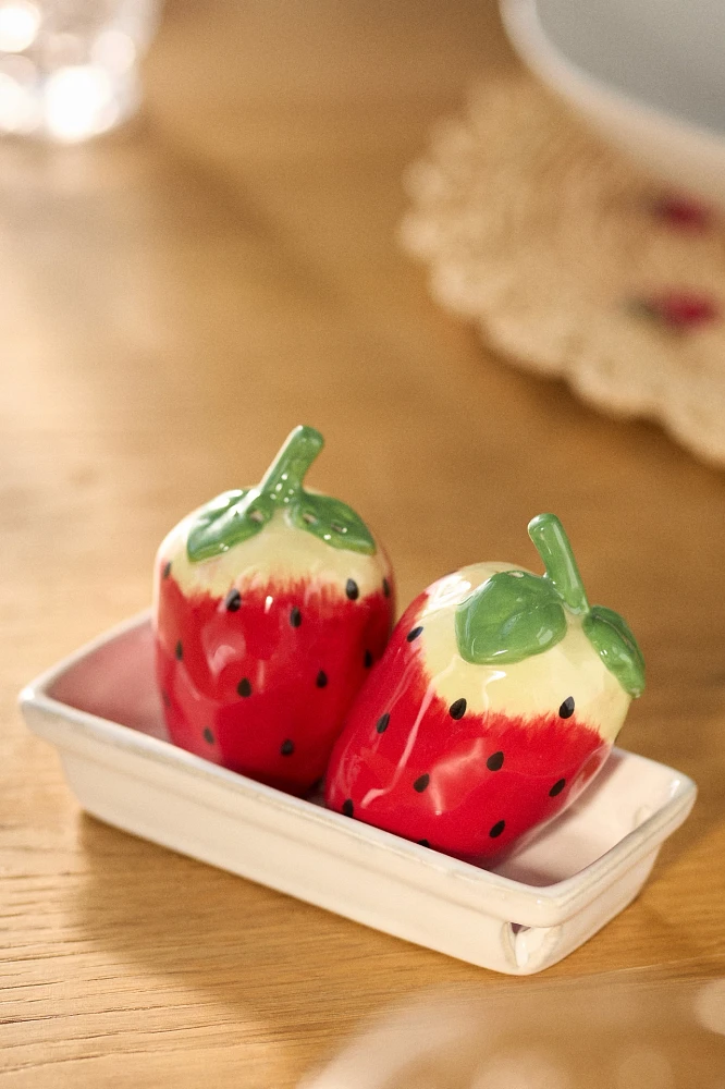 Foster Strawberry Salt & Pepper Shakers