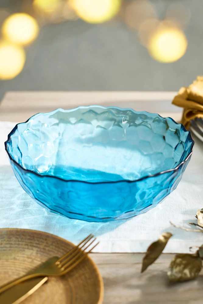 Wave Serving Bowl, Light Blue