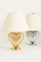 Amor Metallic Heart Table Lamp