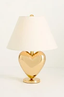 Amor Metallic Heart Table Lamp