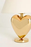 Amor Metallic Heart Table Lamp