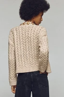 Maeve Cable-Knit Deco-Trim Cardigan