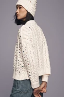 Maeve Jewel Cable-Knit Cardigan