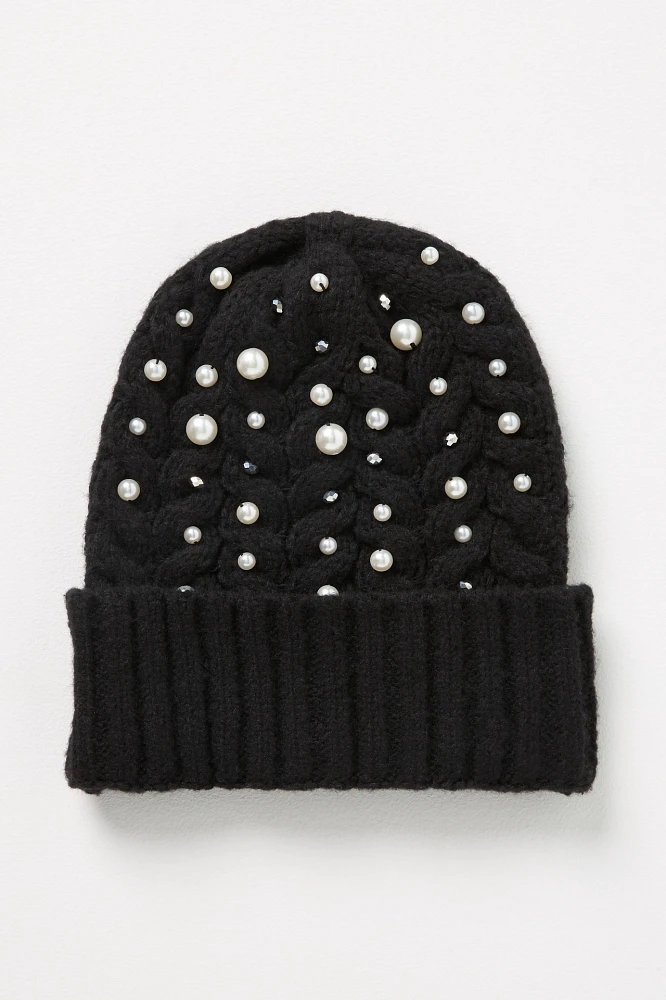 By Anthropologie Pearl-Embellished Beanie