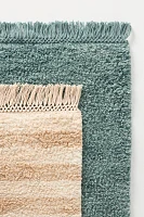 Nina Striped Crochet Fringe Bath Mat